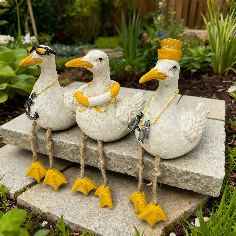 Hanging Seabird Resin Garden Ornaments