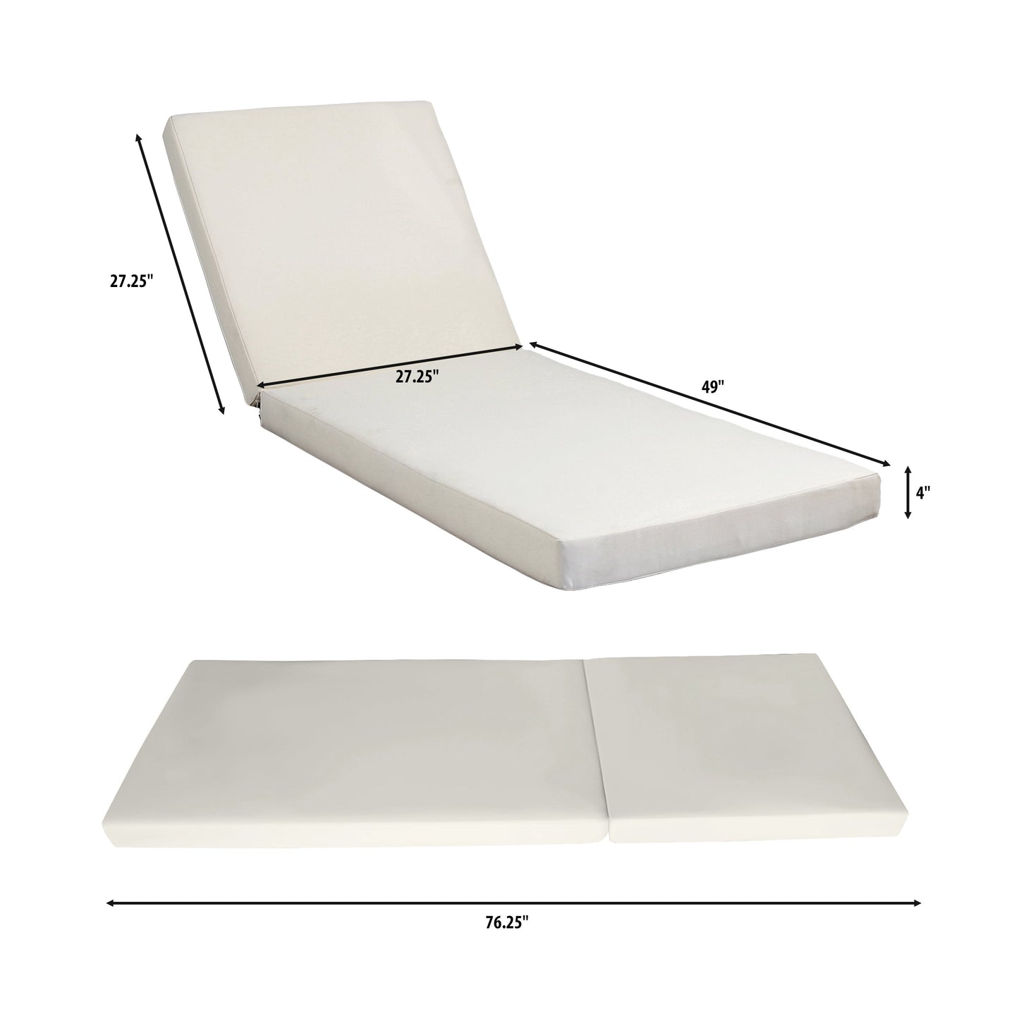 Lounge Chaise Set, Acacia Wood - Outdoor Seating