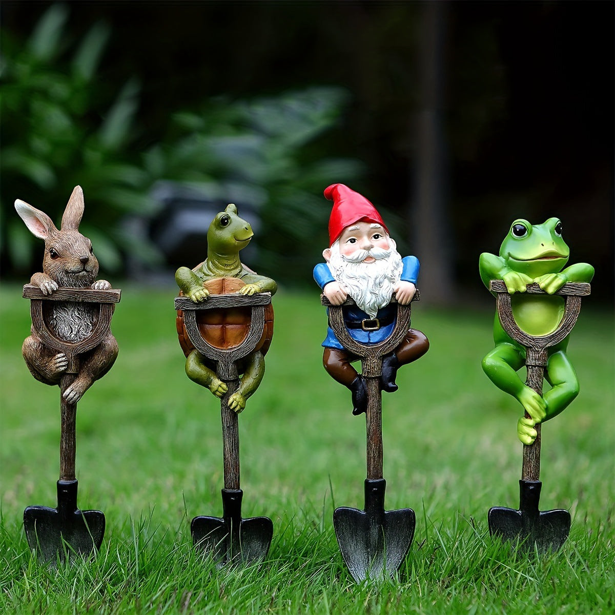Cross-Border Creative Frog, Rabbit, Turtle, Gnome Shovel Outdoor Garden Flower Pot Decoration Craft Ornament