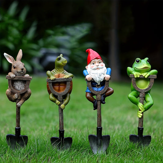Cross-Border Creative Frog, Rabbit, Turtle, Gnome Shovel Outdoor Garden Flower Pot Decoration Craft Ornament