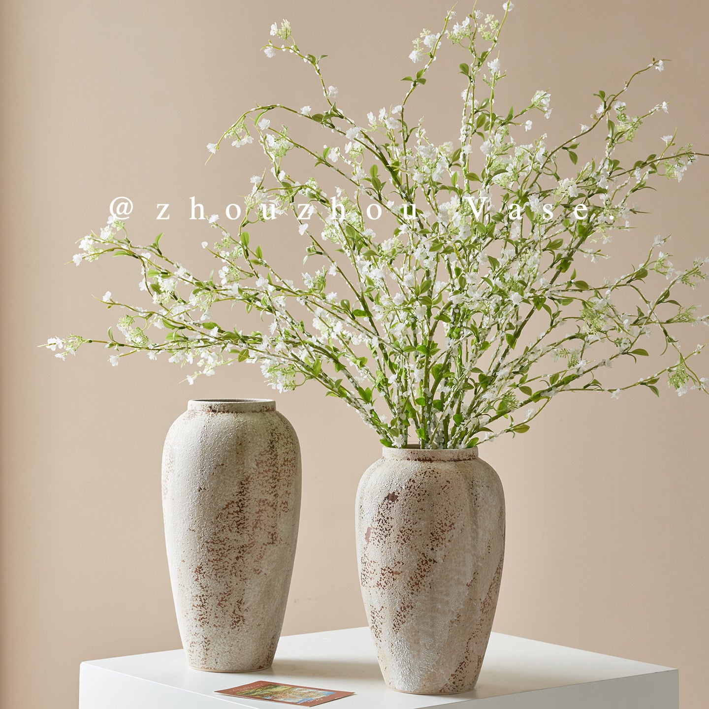 Ceramic Vase with Artificial Flowers