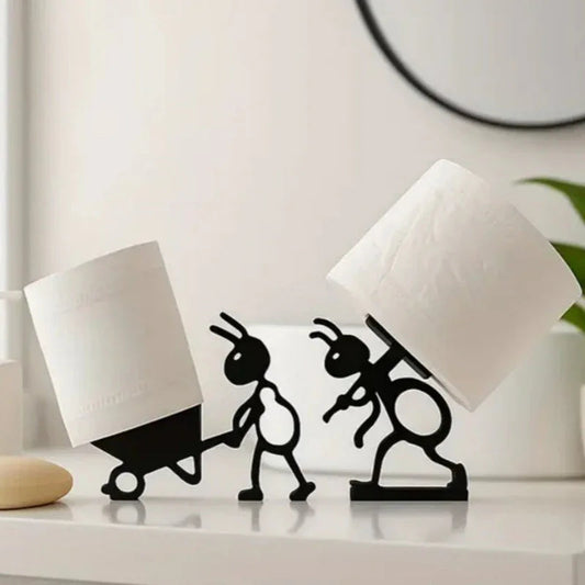 2pcs Modern Ant-Shaped Toilet Paper Holders - Self-Adhesive, Durable Plastic, Cute Animal Design for Bathroom & Office Decor, Ideal Gift for Home or Office Restrooms, Restroom Decor And Accessories, Playful Design, Easy Insta