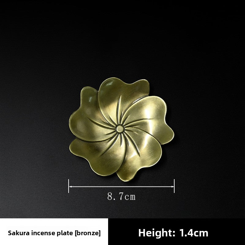 Alloy Lotus Incense Holder Zen Incense Burner Tray