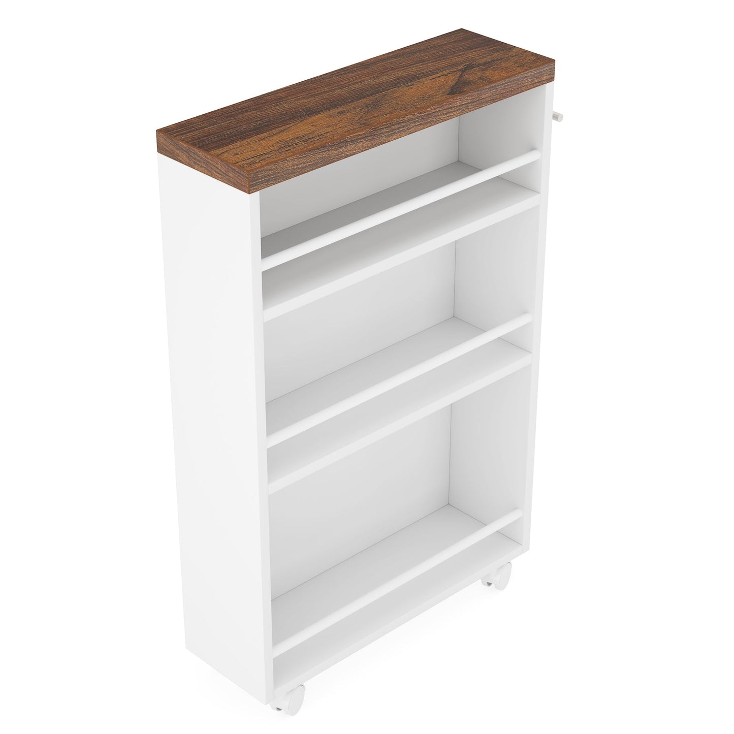 20" Slim Storage Cart – 4-Tier Narrow Rolling Kitchen Utility Cart