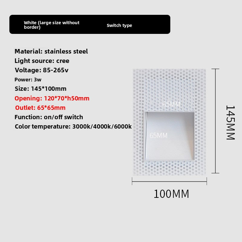 Frameless Step Light with Human Sensor