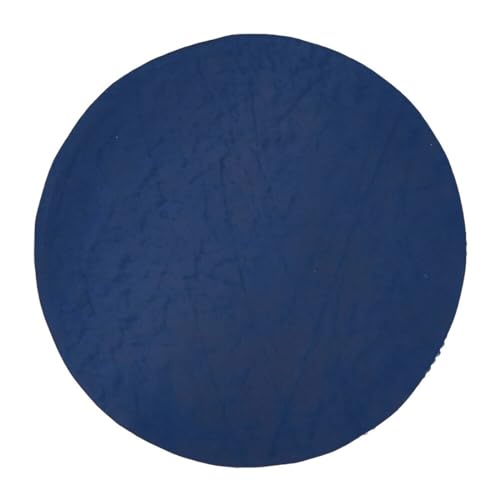Fennco Styles Hand Beaded Spiral Swirl Design Placemat 14" Round, 1-Piece - Blue Wood Beads and Jute Table Mat for Home Décor, Family Gathering, Banquets, Everyday Use and Special Occasion