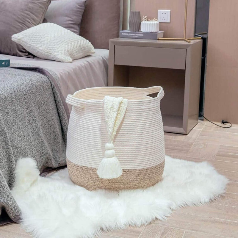 Japanese Style Cotton Rope Woven Storage Basket