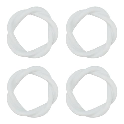 Fennco Styles Twisted Resin Napkin Rings, Set of 4 - Black Modern Design Napkin Holders for Home, Dining Table, Banquets Décor, Weddings and Special Occasions