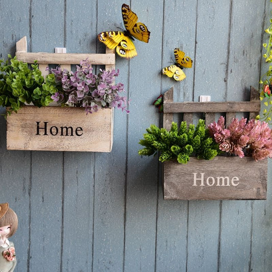 Pastoral Hanging Wall Hanging Flower Pot Flower Rack Wall Decoration Decoration Creative Hanging Flower Basket Wall Hanging Wall Decoration Flower Rack Pot