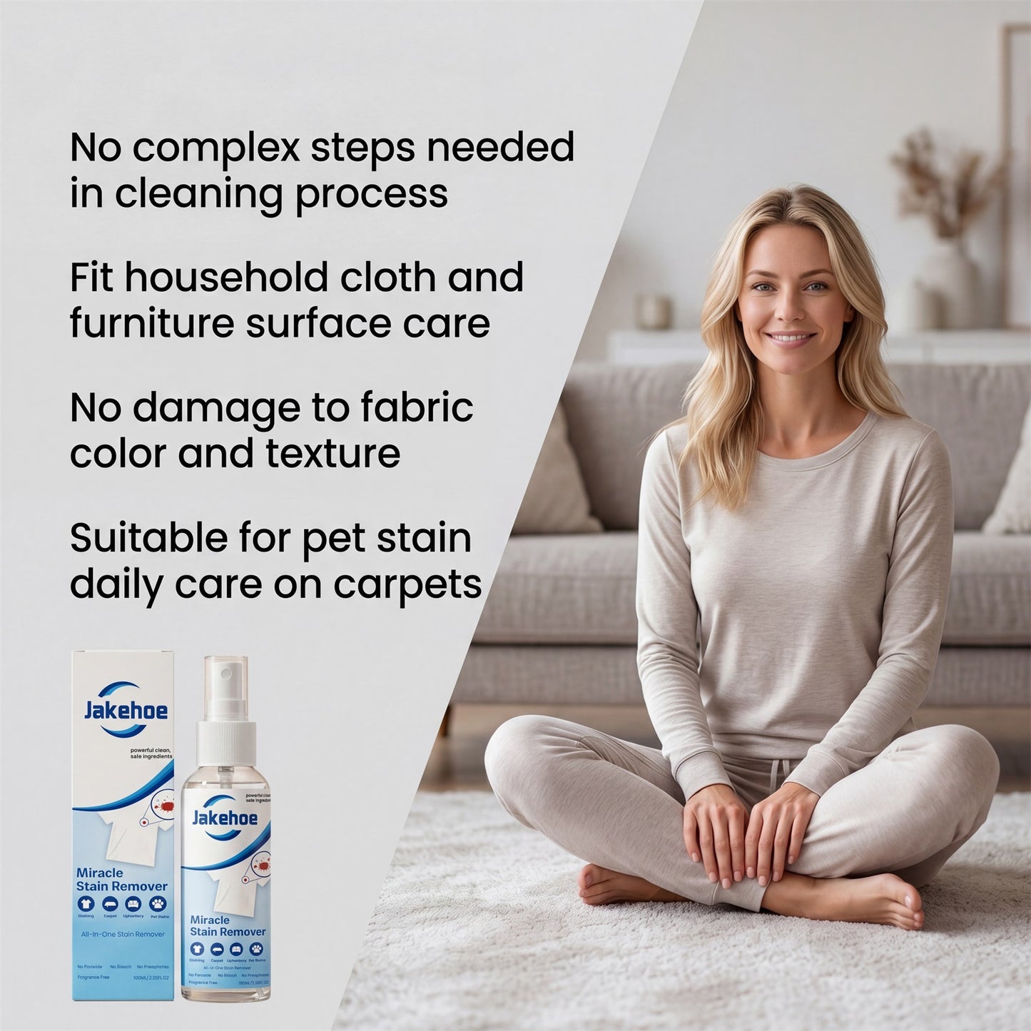 Clothing Stain Removal Spray Gently Cleans Stubborn Stains on Clothes, Leaves Fragrance, Protects Clothing, and Is a Convenient Laundry Spray