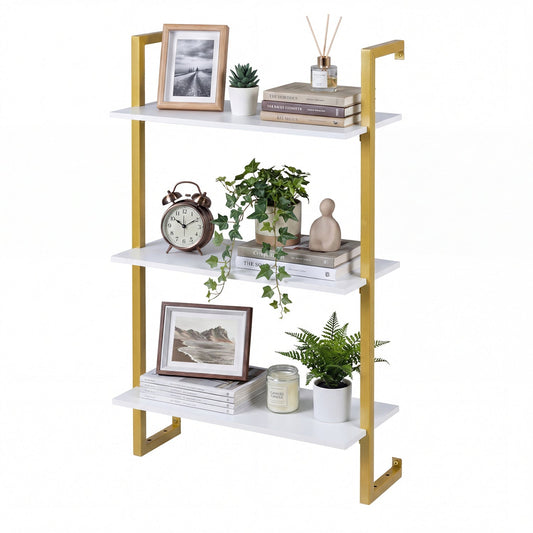 3-Tier Floating Modern Kitchen Shelf for Living Room Home Office and Bathroom