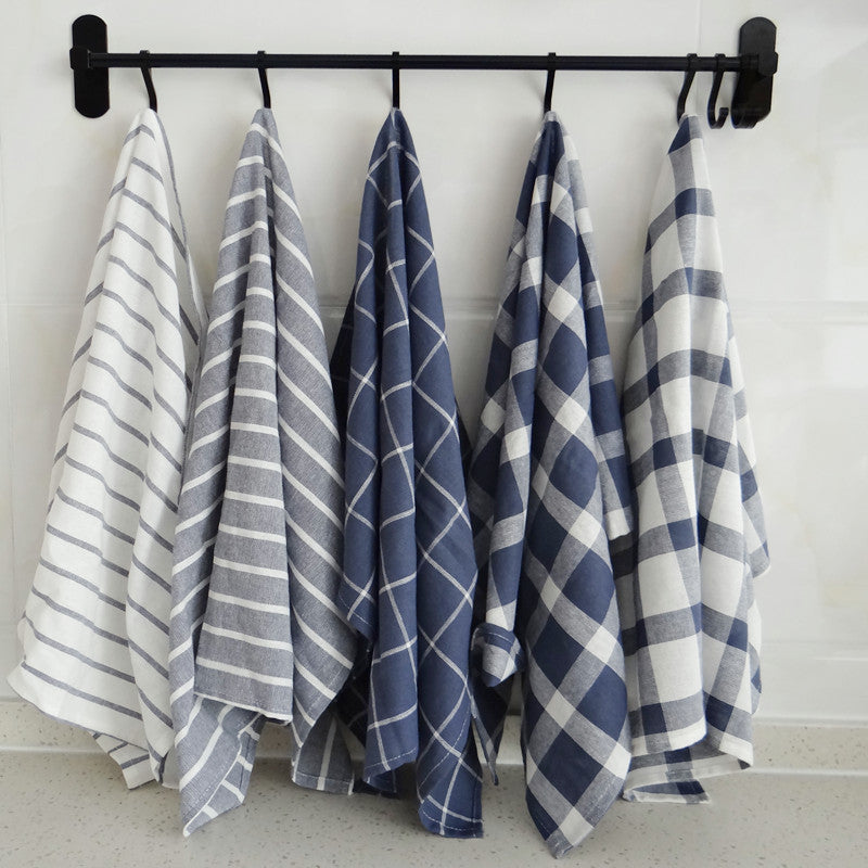 Mediterranean Blue Cotton Kitchen Towel