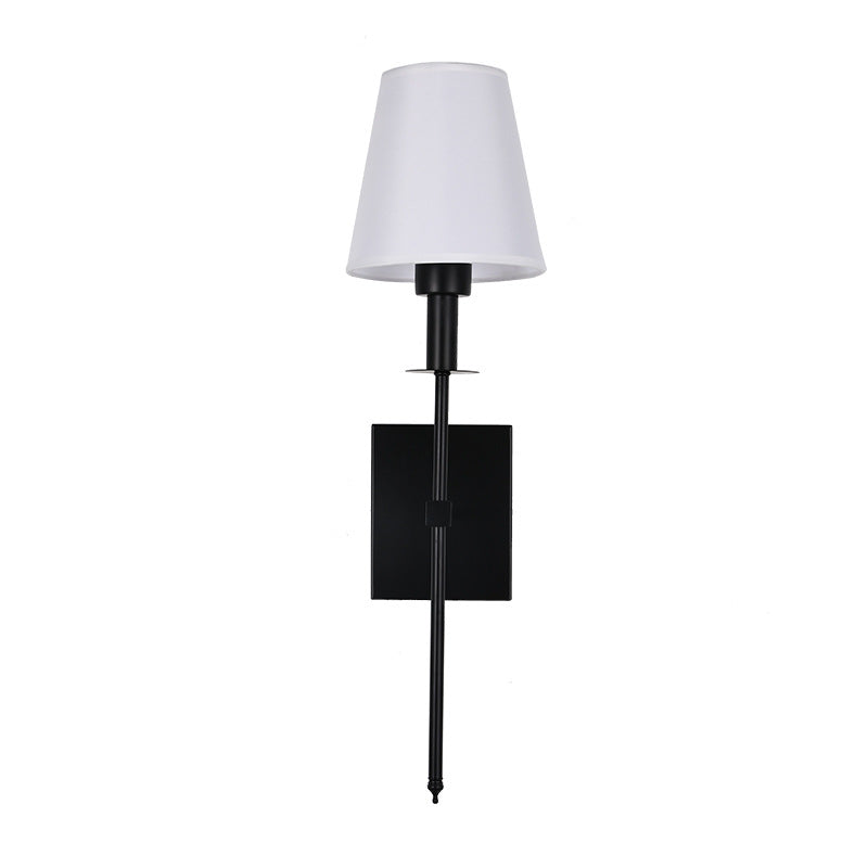 American Style Fabric Wall Lamp for Bedroom and Hotel