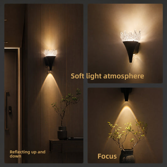 Tapered Crystal LED Wall Lamp
