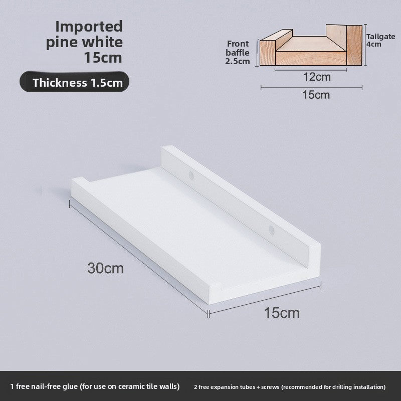 Nordic Solid Wood Wall Shelf