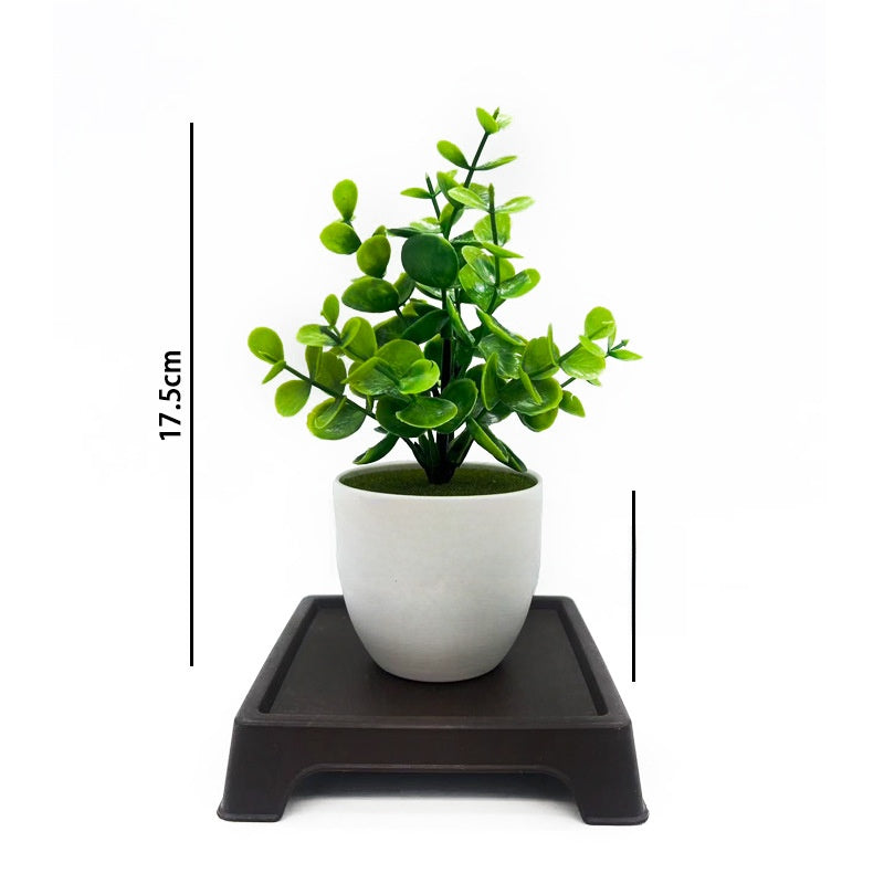 Small Plastic Potted Eucalyptus Artificial Plants