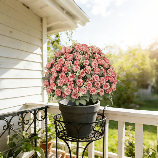 24-Inch Artificial Rose Decoration in Pink