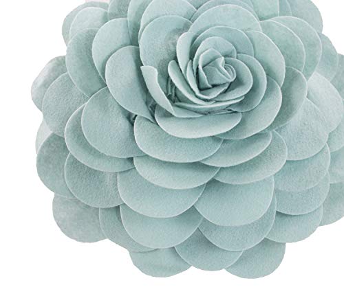 Fennco Styles Eva's Flower Throw Pillow 13" Round - Cute Flower Shaped Decorative Filled Floral Accent Pillow for Home, Couch, Bed, Sofa, Living Room