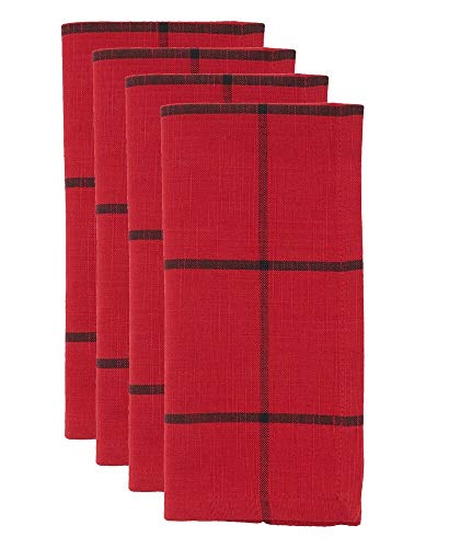 Fennco Styles Classic Large Plaid Cotton Table Runner 16" W x 72" L - Black Table Cover for Christmas, Holiday, Dining Table, Banquets and Special Occasion
