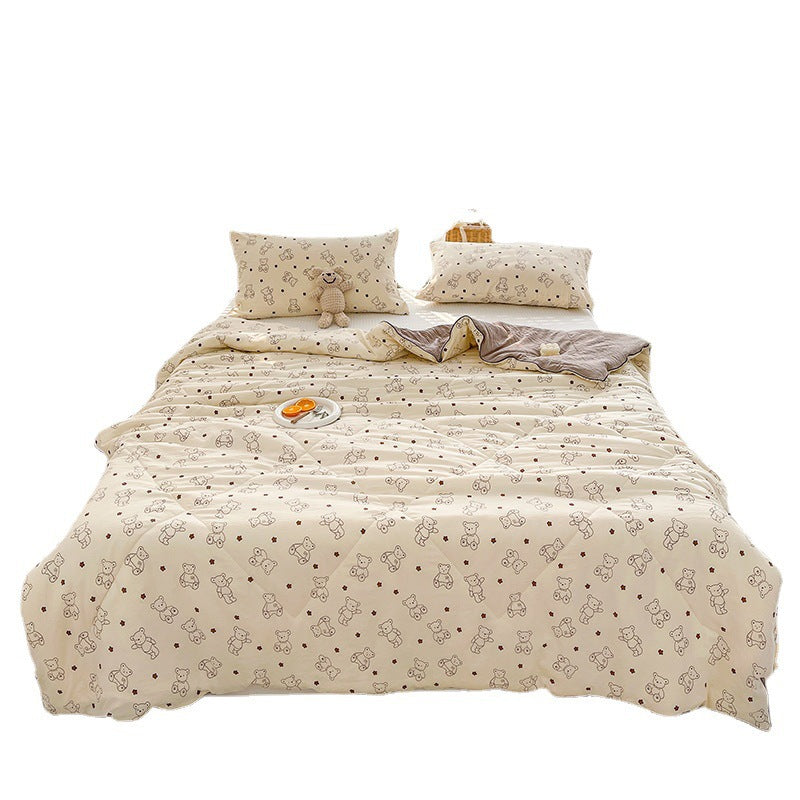 Double-layer yarn soybean fiber summer quilt