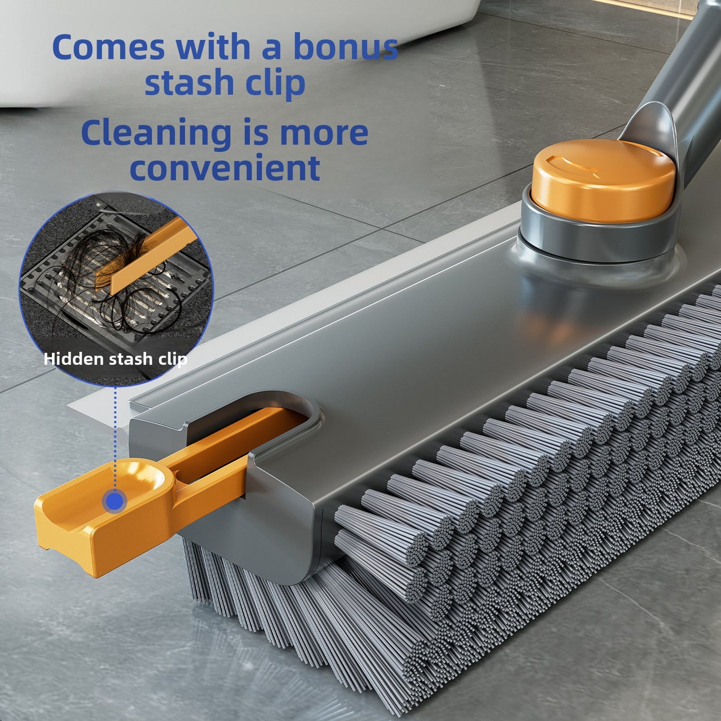 Toilet floor scrubber