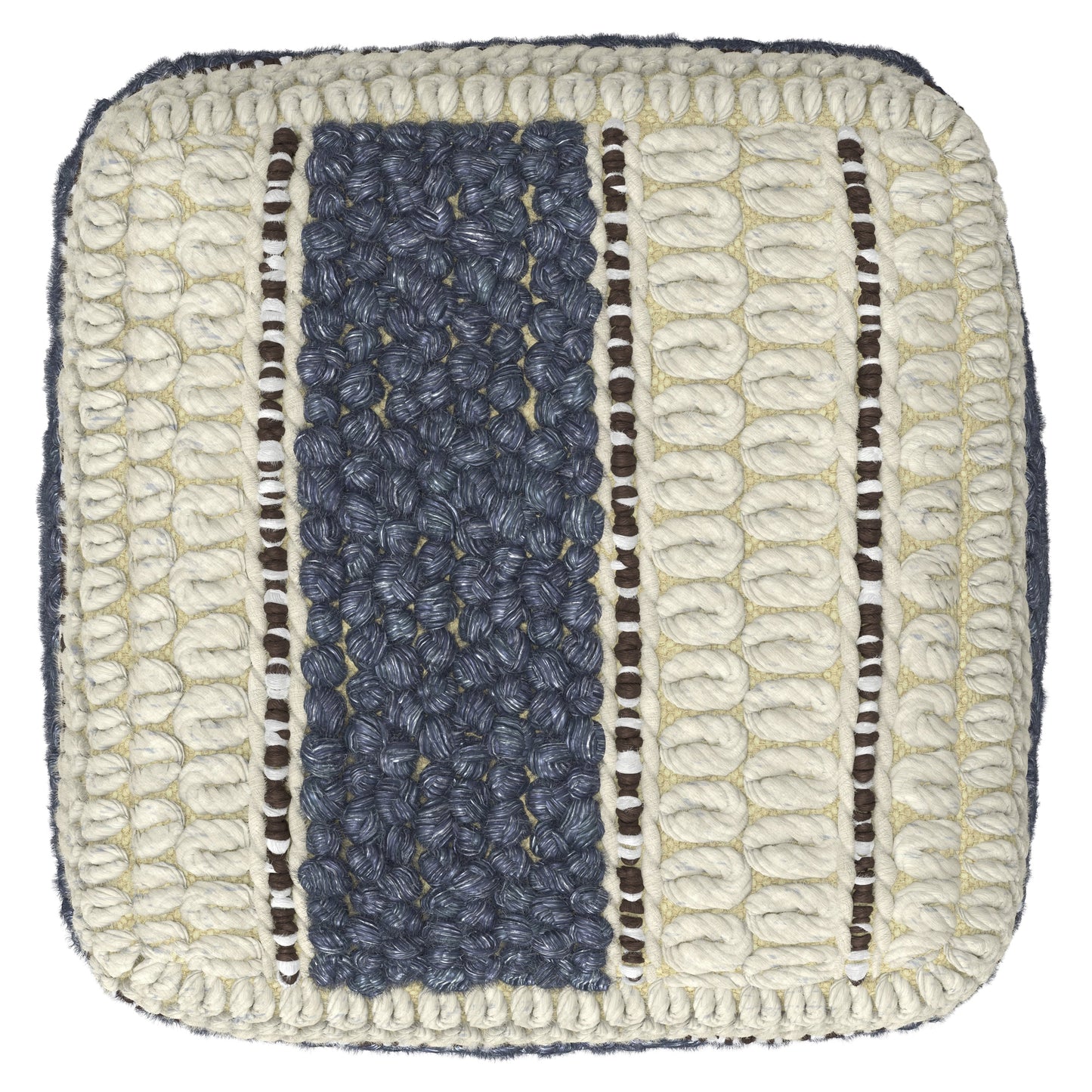 Grady 18 Inch Wide Square Pouf