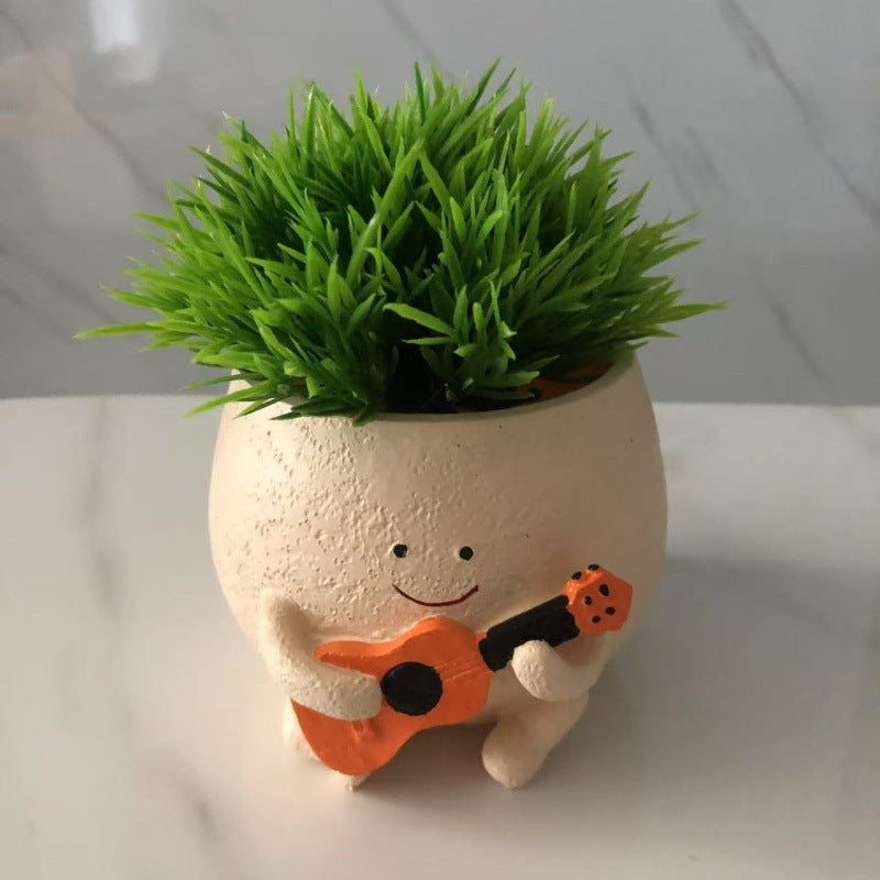 Creative Guitar-Shaped Succulent Planter