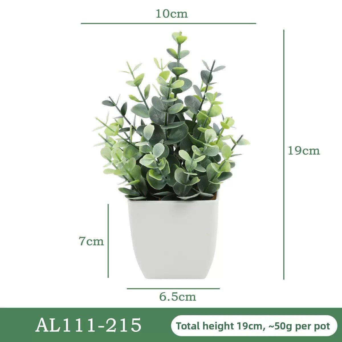 Artificial Eucalyptus Frosted Potted Plant