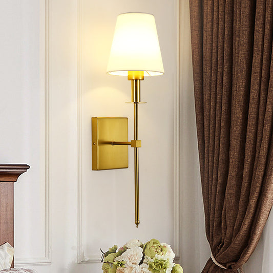 American Style Fabric Wall Lamp for Bedroom and Hotel