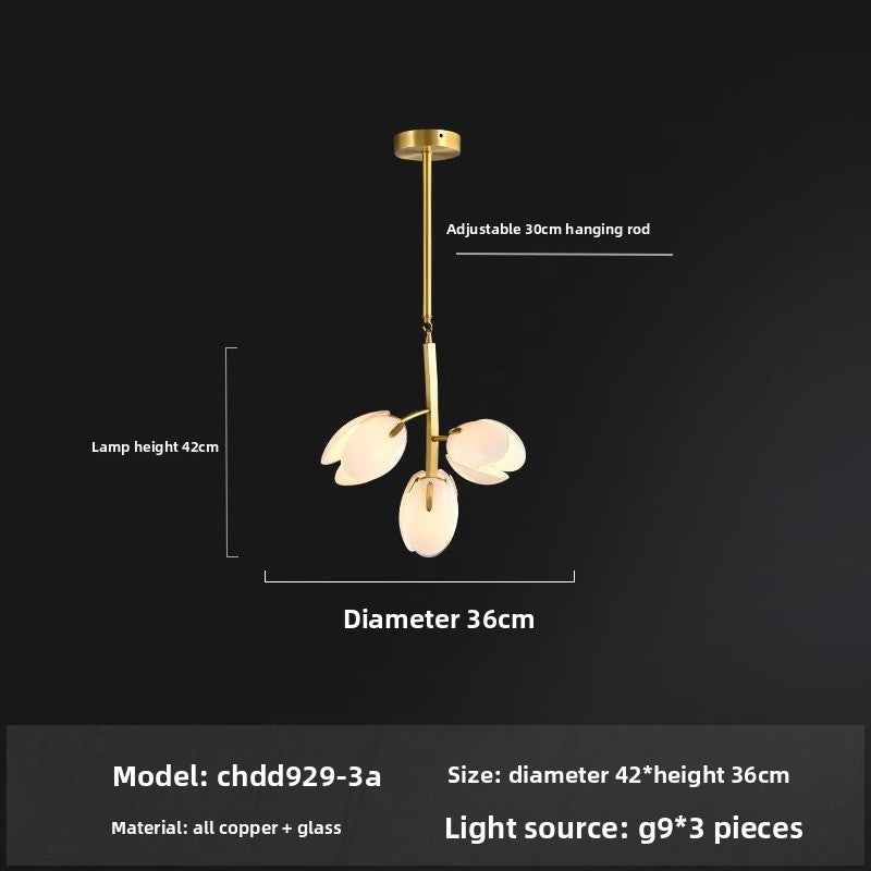 French Nordic Tulip Chandelier Light