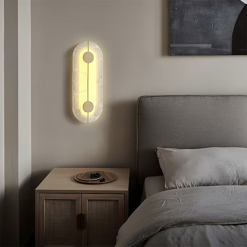 Imitation Marble Wall Lamp with Eye Protection Warm Light
