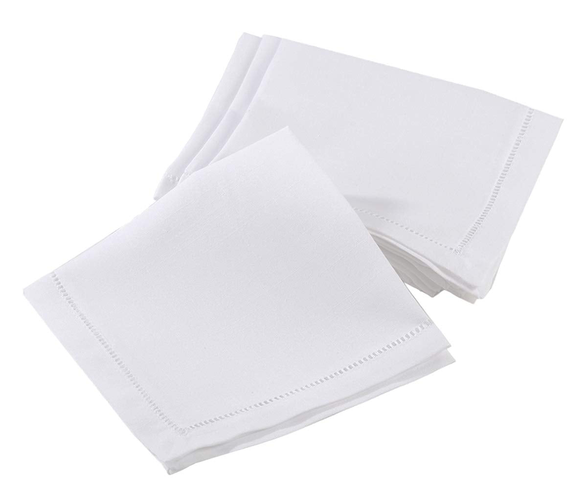 Fennco Styles Handmade Basic Hemstitch Border Linen-Cotton Tablecloth