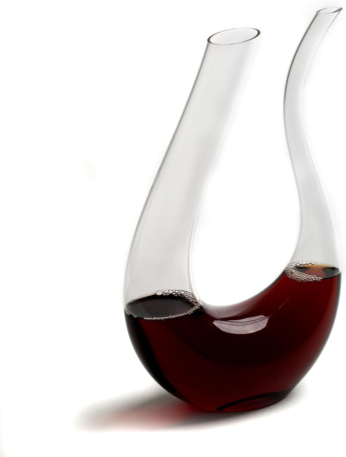 U-Shaped Glass Wine & Aerator- Amadeo Unique Curved Wine Decanters - 25 OZ