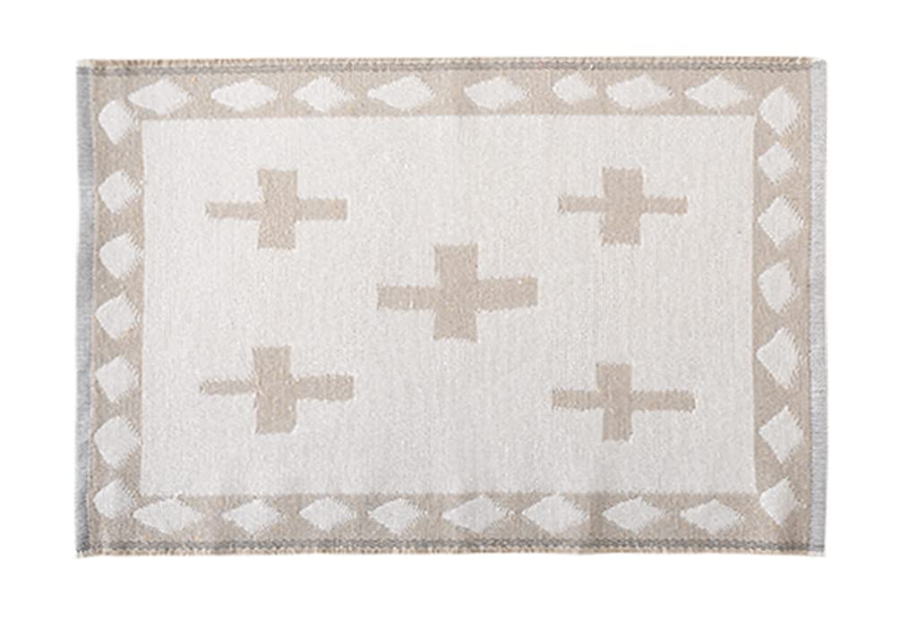 Fennco Styles Reversible Two-Tone Woven Plus Sign Placemats 14”W x 19”L, Set of 4 - Grey Textured Table Mats for Home, Dining Table Décor, Banquets, Holidays