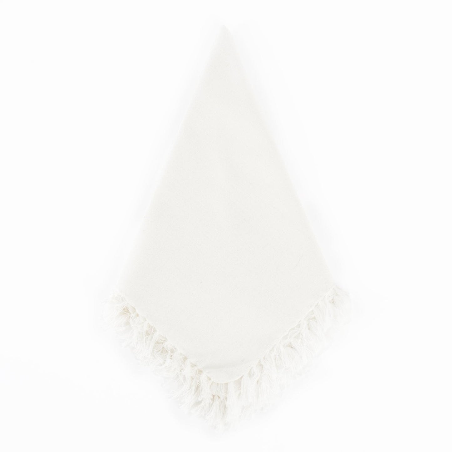 Fennco Styles Lizette Fringed Festive Cotton Napkins 20-inch Square, Set of 4