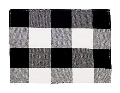 Fennco Styles Rustic Buffalo Check Holiday Plaid Cotton Placemats 14" x 20", Set of 4