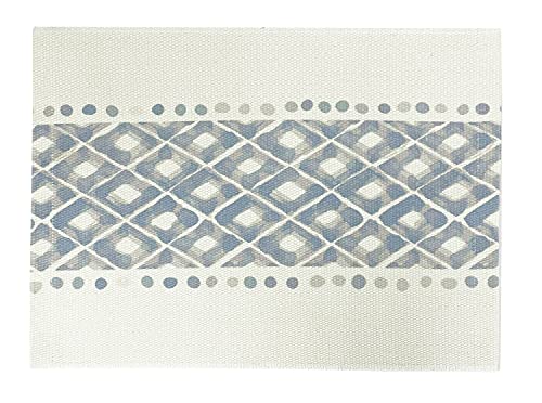 Fennco Styles Diamond Print Braided Cotton Placemats 14" W x 19" L, Set of 4
