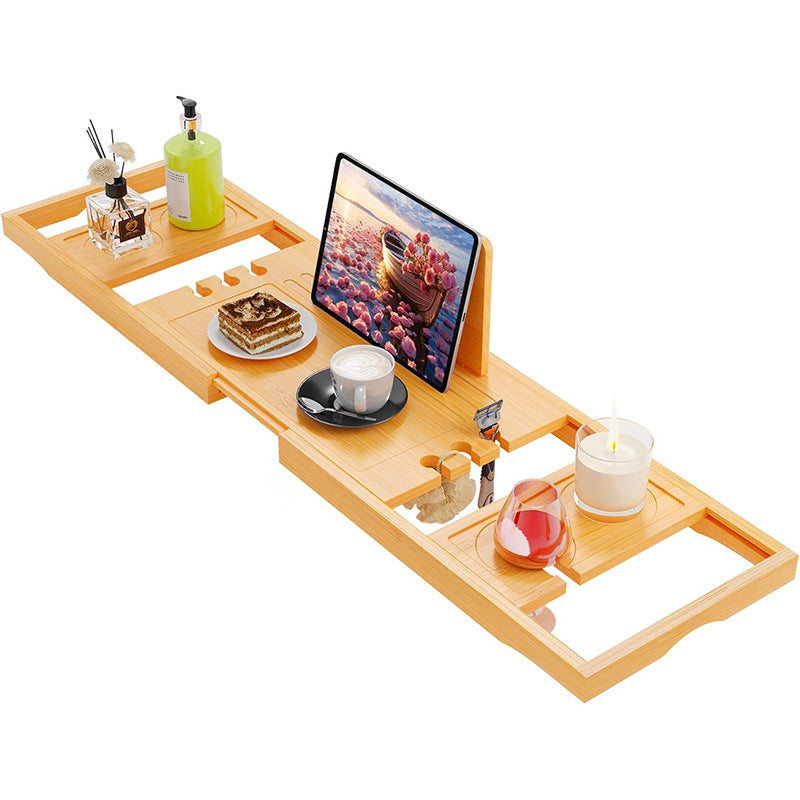 Assembly of the adjustable anti-slip bathroom bathtub shelf