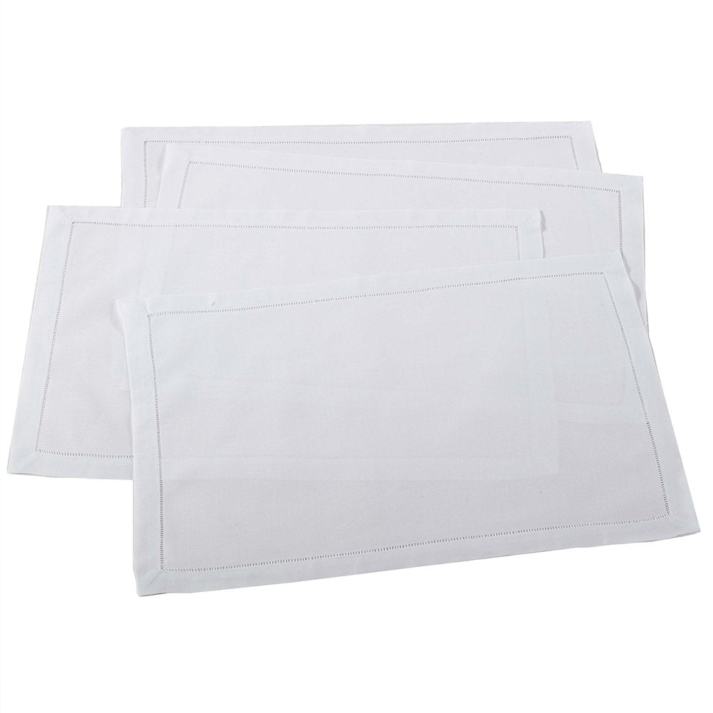Fennco Styles Handmade Basic Hemstitch Border Linen-Cotton Tablecloth