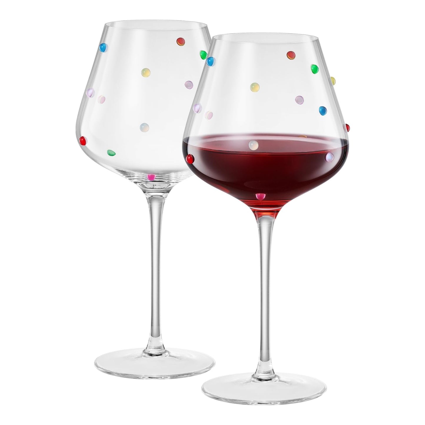Khen Confetti Stemmed Wine - Set of 2