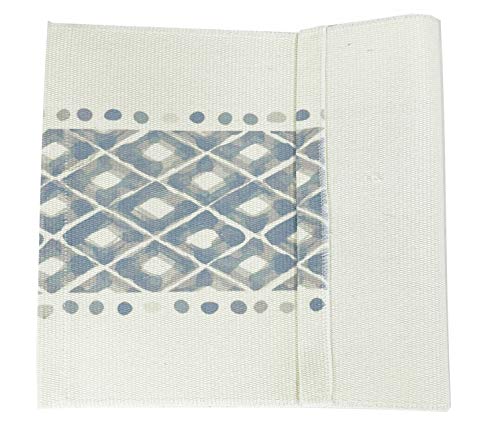 Fennco Styles Diamond Print Braided Cotton Placemats 14" W x 19" L, Set of 4