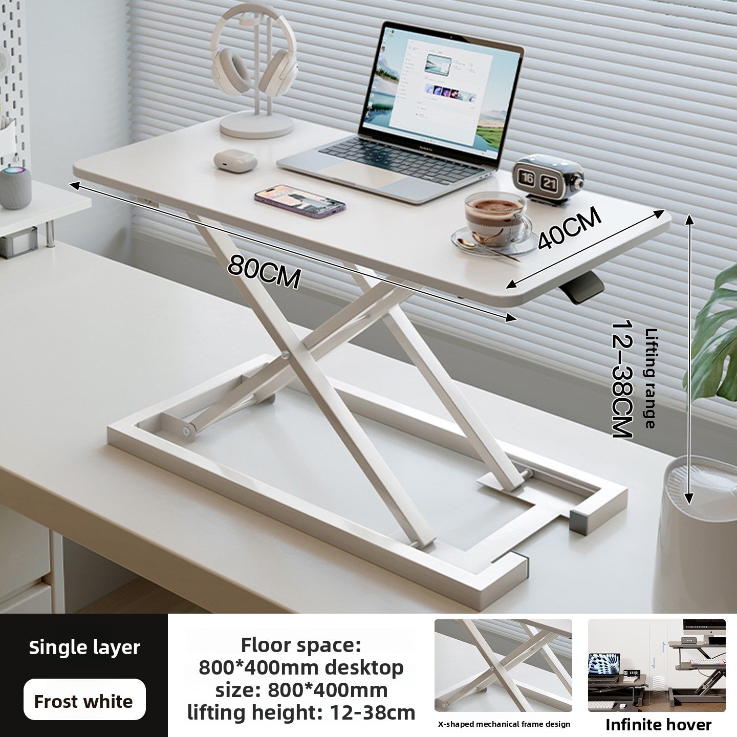 Height Adjustable Desktop Riser Stand