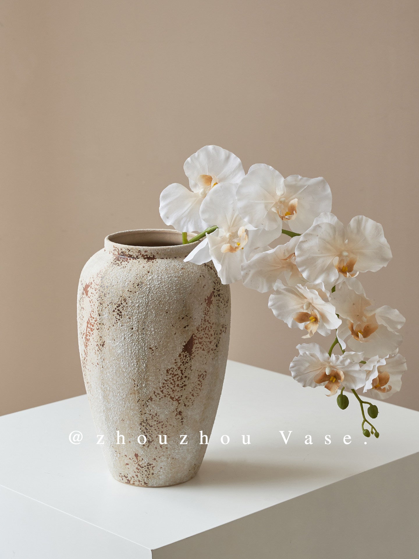 Ceramic Vase with Artificial Flowers