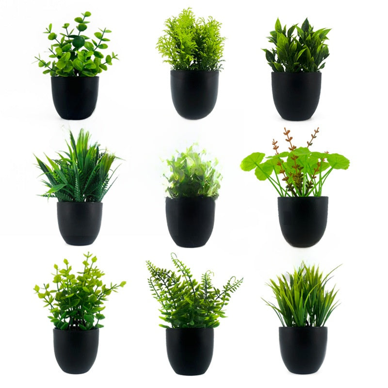 Small Plastic Potted Eucalyptus Artificial Plants