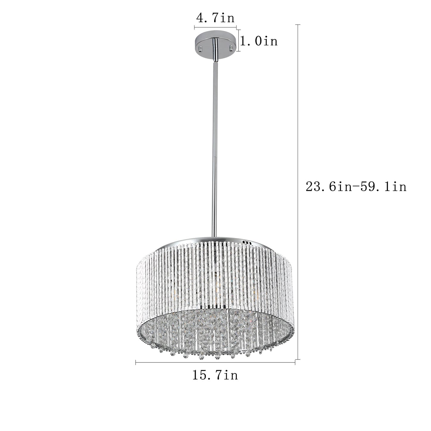 Modern Crystal Chandelier for Living-Room Round Cristal Lamp Luxury Home Decor Light Fixture