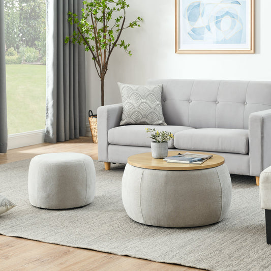 Round Storage Ottoman