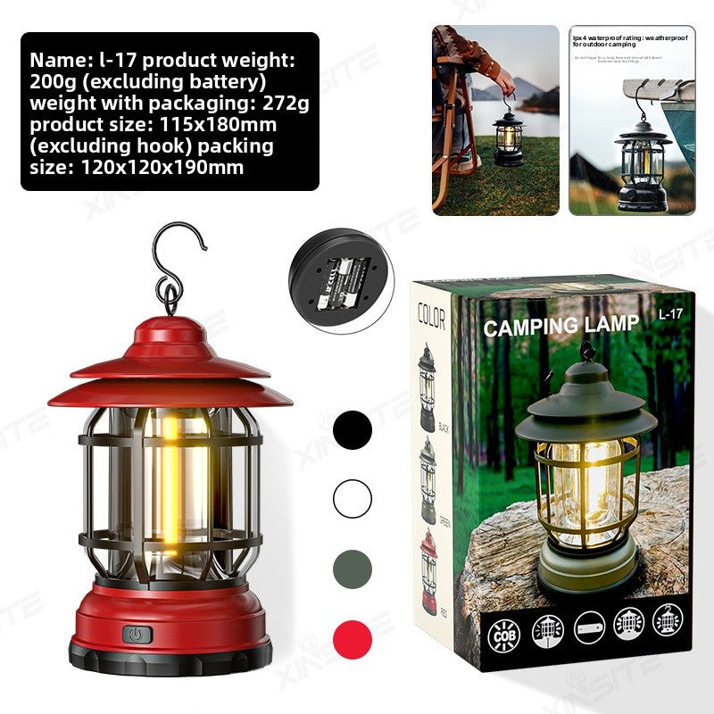 Camping Light, Ambient Light, Flame Camping Lamp, Tent Retro Hurricane Lamp