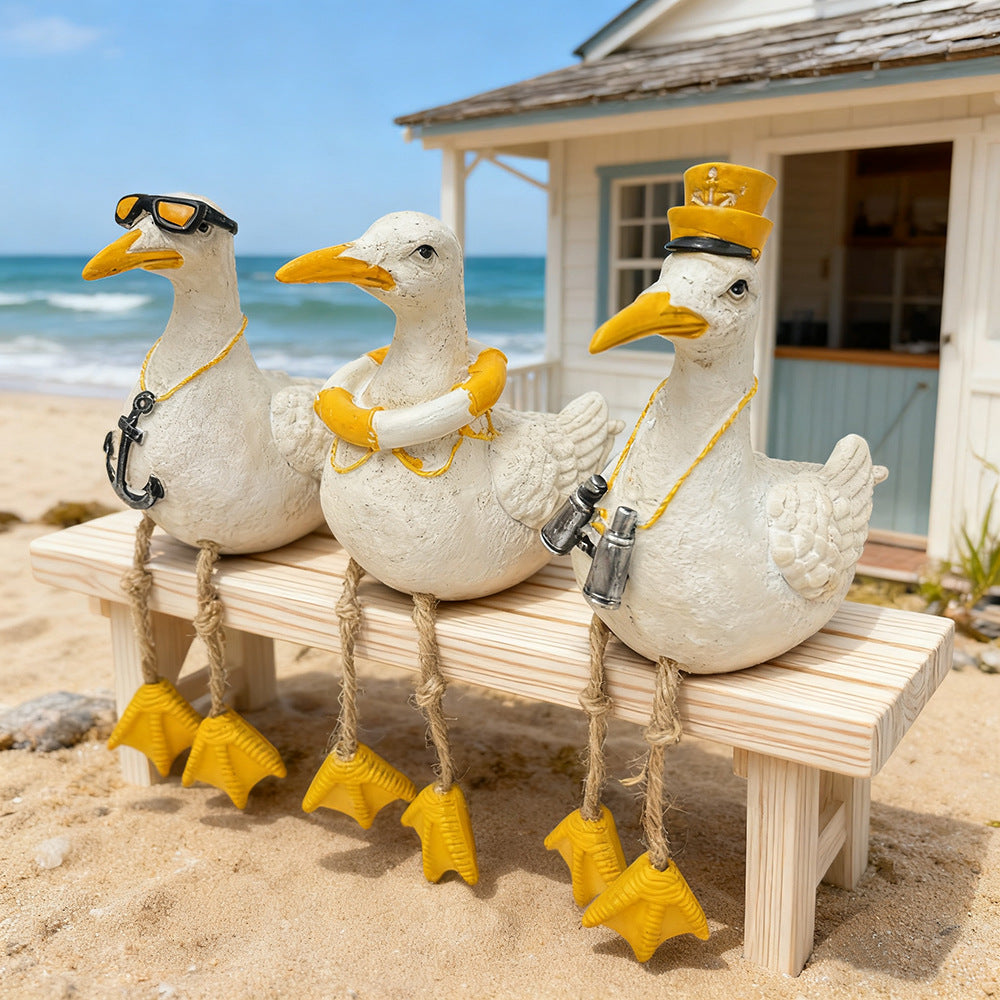 Hanging Seabird Resin Garden Ornaments