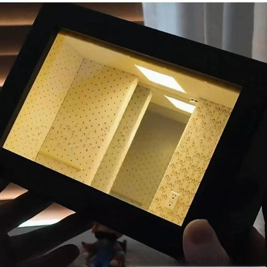 Creative Wooden Abyss Mirror Photo Frame Portable Unique Decor