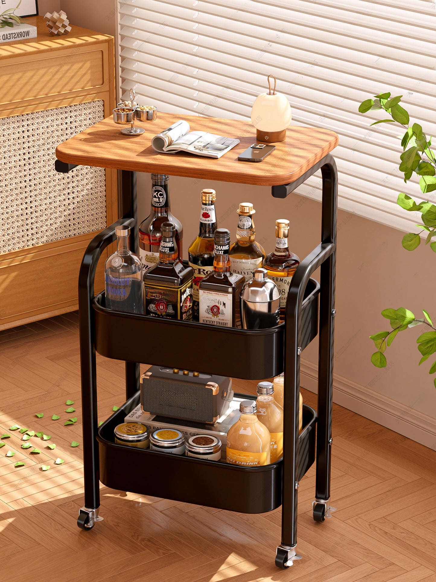 Vintage Mobile Storage Side Table